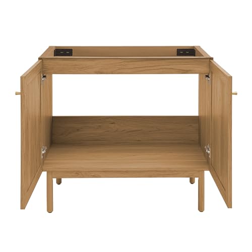 Image of Classe 36 inch Bathroom Vanity in Oak Cabinet Only Bath Sink Cabinet Sink Included