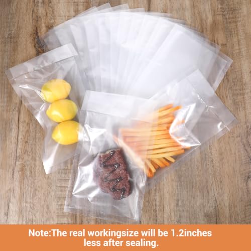 Image of 300pcs Vacuum Sealer Bags Pre-Cut Design Commercial Grade Food Sealable Bag Smell Proof, Ideal for Food Saver, BPA Free, Great for storage, meal prep, and Sous Vide, 25 * 15cm /9.84 x 5.91 IN