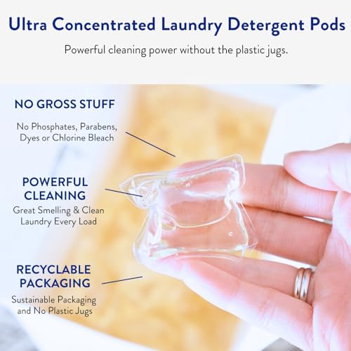 Image of The Clean People Laundry Detergent Pods - Hypoallergenic Laundry Pods - Ultra Concentrated, Recyclable Packaging, Stain Fighting - Spring Scent, 96 Pack