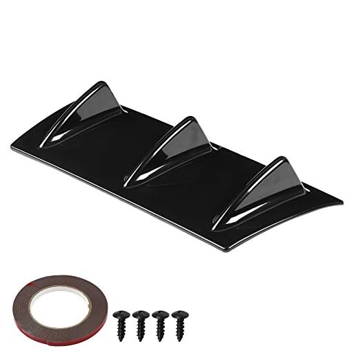 Alerón Universal para Coche con Aletas de tiburón para Parachoques Trasero(Small Size)