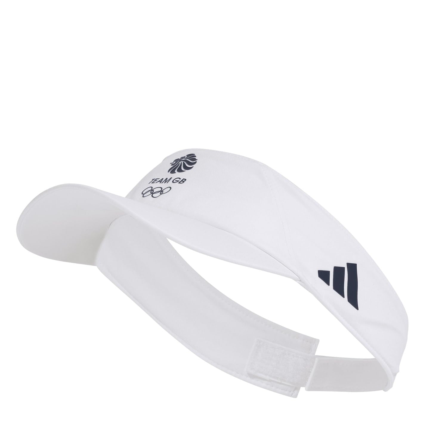 Adidas Men's White Team Gb Pre Curved Visor With Logo - Size: Ladies