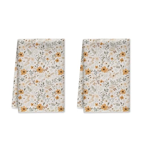 Küchenhandtücher mit Herbstblumen, Bohemian-Stil, Vintage-Stil,...