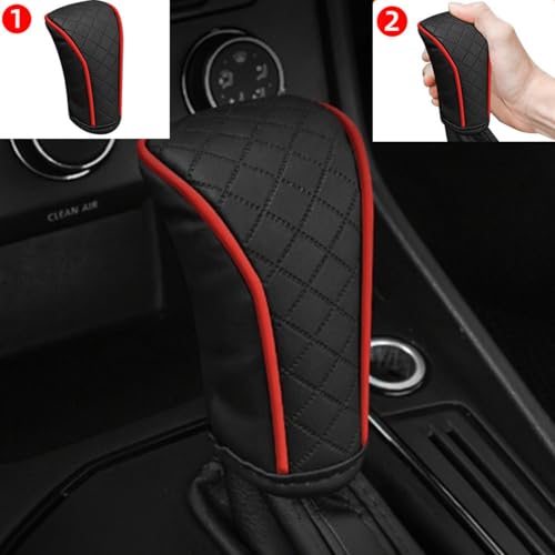 Image of YOURKARTS.COM Car Gear Knob Cover- Protective, Premium Material with Universal Fit | Non Slip Waterproof Gear Shift | Dual Color Combo (Gear Knob Cover Black) | car Accessories 2025