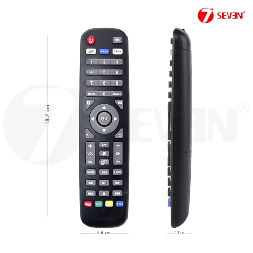 Image of 7SEVEN HTR-A10 HTR-A10H Compatible with Haier Tv Remote Original Model LE32N1620W LE32N1620 Bezel Less Design and Suitable for Smart Android HD Ready Television, Plug & Play, Required AAA Battery