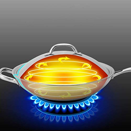 Wok de acero inoxidable 36 cm con tapa miniatura 6