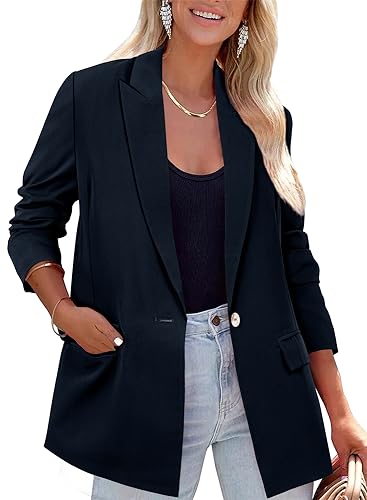 CRAZY GRID Women Business Casual Blazer Fashion Lightweight with Lined Professional Work Office Suit Jacket2