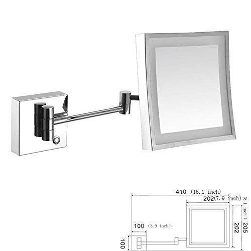 Miroir de Maquillage Mural JCAKES Miroir LED Flexible Ventouse Rechargeable - 6