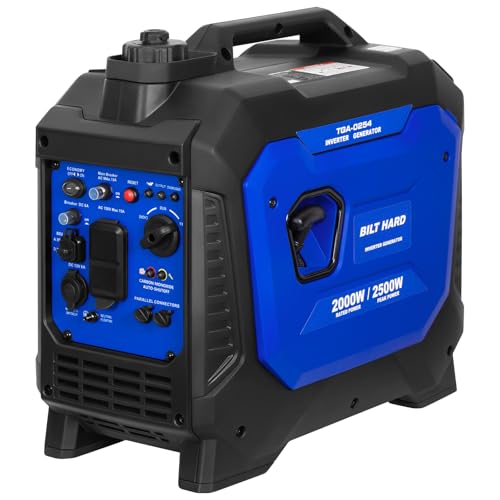 BILT HARD 2500W Generator with CO Sensor, for Home, Camping