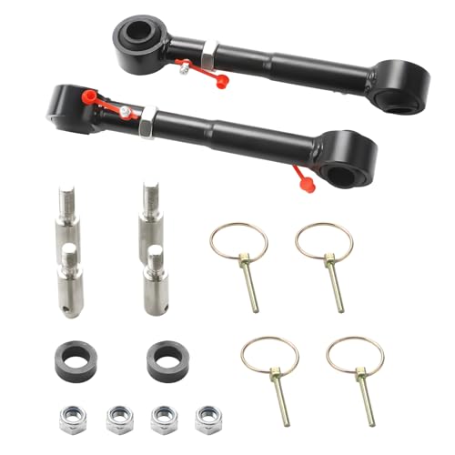Lifts Front Sway Bar Links Quicker Disconnect System 2.5"-6" Compatible with 2007-2018 Jeep Wrangler JK JKU 2/4 doors Adjustable Front Sway Bar Quick Disconnect End Links