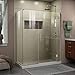 DreamLine Unidoor-X 59 1/2 in. W x 34 3/8 in. D x 72 in. H Frameless Hinged Shower Enclosure in Brushed Nickel, E12330534-04