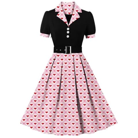 Wellwits Women's Pink Vintage Cocktail Dress Cover