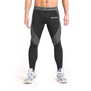 AMZSPORT Compressiekousen voor Heren Thermische Basislagen Rennen Broek