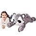 IKASA Procione Peluche Gigante Giocattolo Morbido - 78cm Animali Orsetto Lavatore Grande Giganti Enormi Teneri Jumbo Enorme Morbidosi Animale Grasso - Regali per Bambini Ragazze (78cm, Grigio)