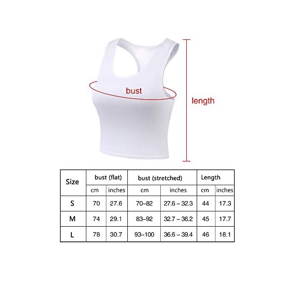 6-Pieces-Basic-Crop-Tank-Tops-Sleeveless-Racerback-Crop-Sport-Top-for-Women 6 Pieces Basic Sleeveless Racerback Sports Crop Tank Tops for Women Girls Daily Wearing (Black, White, Dark Grey, Navy, Grey, Olive, L)