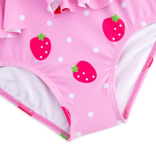 Image of Girls One Piece Swimsuits Cute Ruffles Swimming Bathing Suit with Adjustable Straps Beach Pool Kids Swimwear 3T-12
