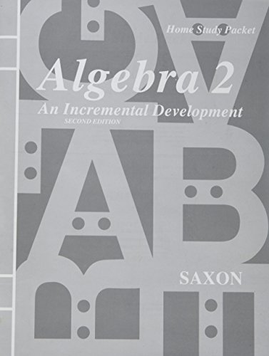 Homeschool Packet for Algebra 2 Homeschool Packet for Algebra 2