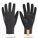 [ Morethan ] サイクルグローブ (L/ブラック/ユニセックス/裏起毛) グローブ ウィンターグローブ 冬用 (防風/保温/スマホタッチ/減振パッド/滑り止め付き) MT-GVP-010