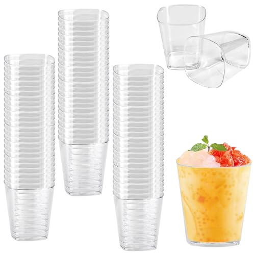 SLTAXAR 50 Stück Transparente 200ML Mehrwegbecher Kunststoff Hartplastik Becher Wiederverwendbar Cocktail Becher für Partys Gartenparty