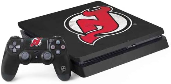 Skinit Decal Gaming Skin Compatible with PS4 Slim Bundle - Officially Licensed NHL New Jersey Devils Lineup Design