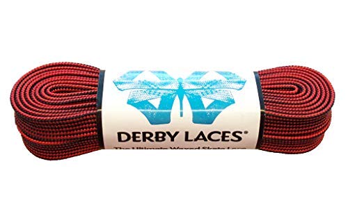 Derby Laces Striped - Flat, 10mm Wide, for Boots, Skates, Roller Derby, and Hockey Skates