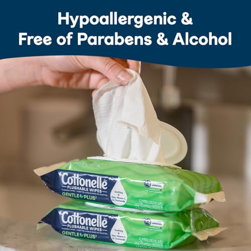 cottonelle gentleplus flushable wet wipes with aloe amp vitamin e 8 flip-top packs 42 wipes per pack 336 total wipes packaging may vary