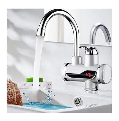 (𝟏𝟓 𝐘𝐄𝐀𝐑𝐒 𝐖𝐀𝐑𝐑𝐀𝐍𝐓𝐘)Advanced Tankless Electric Hot Water Heater – Instant Tap Water Heating with LED Temperature Display | Compact, Fast & Energy-Efficient Solution for Kitchens,