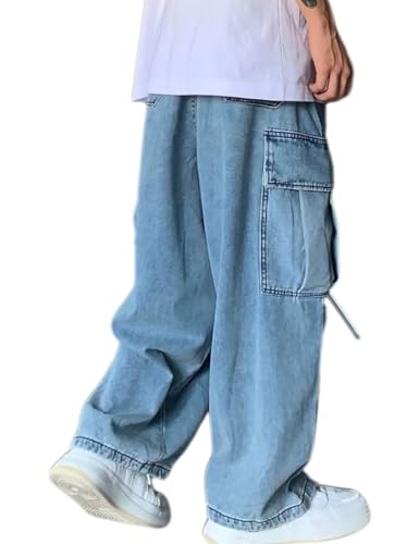 Y2k Baggy Cargo Jeans Vintage Hip Hip Causal Loose Denim Pants