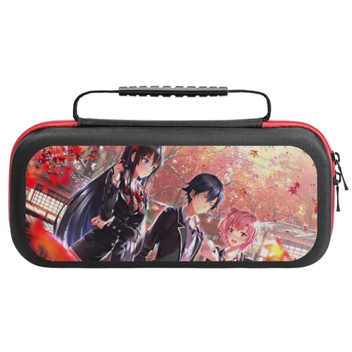 Switch ケース かわいい 由比ヶ浜結衣 雪ノ下雪乃 俺ガイル スイッチ 収納ケース カバー ナイロン素材 全面保護 防塵/防水/防汚/耐衝撃 26x11.5x5.2cm Switchに対応 保護用ハードケース 大容量な収納力 アクセサリーポーチ Sw