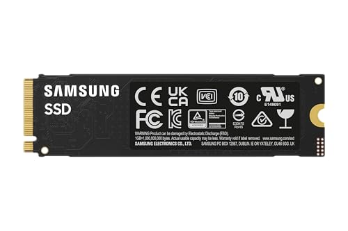 Samsung SSD Interne 990 EVO Plus, NVMe 2.0 PCIe 4.0 x 4 / 5.0x2, 1 To, Vitesse de lecture jusqu'à 7250 Mo/s, Idéal pour le gaming et la bureautique, MZ-V9S1T0BW