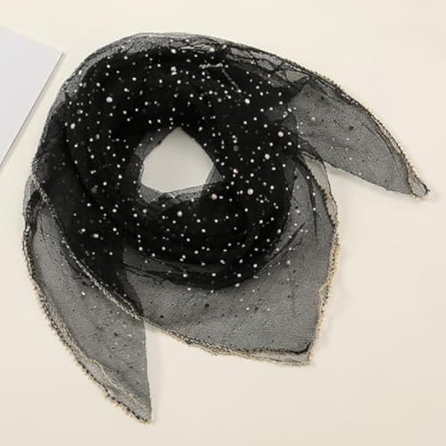 Women's Glitter Decor Head Scarf, Rhinestone Head Scarf 31.5 Inch, Glitter Heads Scarfs, Fashionable and Versatile4