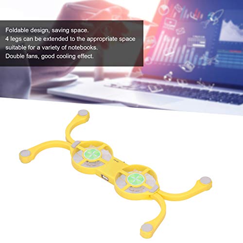 Base enfriadora para laptop HERCHR con ventiladores dobles miniatura 3