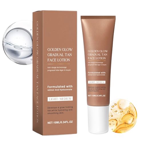 Crema Bronceadora | Loción Autobronceadora Facial Nutritiva De 10ml | Solución No Grasa Para Un Bronceado Natural, Cosmético Con Protección Solar Para Bodas, Viajes, Playa Y Citas