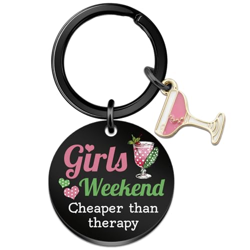 Yaxkvapu Girls Weekend Gifts for Women Girls Tirp Gifts Favors Keychain