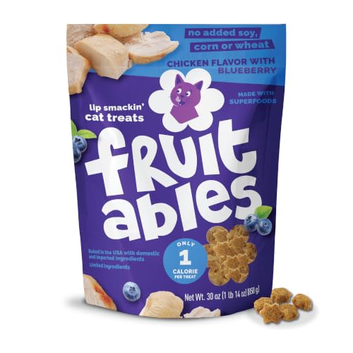 Fruitables Cat Treats, Healthy Treats for Cats, Low Calorie and Packed with Protein, Crunchy...
