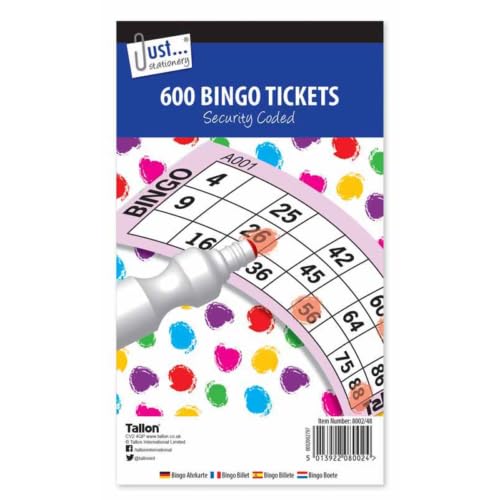 A&D LARGE 600 TICKET BINGO BOOK SECURITY CODED Card Game Pad Sheets Party Big Jumbo (3 Books)