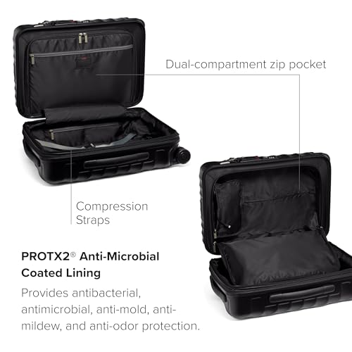 TUMI - 19 Degree International Expandable 4 Wheeled Carry-On - Hard Shell Suitcase - 21.8" X 14.0" X 9.0" - Matte Black Texture3
