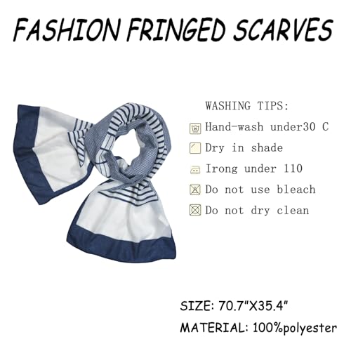 Large Boho Scarf for Women Lightweight Floral Printed/Solid Color/Minimalism Scarves All Seasons Fashion Shawl wraps 6