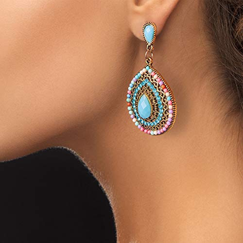 4 Pair Bohemian Vintage Earrings Dangle Drop Earring Jewelry Accessories for Women Supplies 7