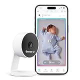 Sense-U AI Baby Camera Monitor with Sensor-Free Sleep Breathing Movement Detection, Smart Security Indoor Video Camera with Background Audio, Sound Detection, No Monthly Fee, for Peace of Mind