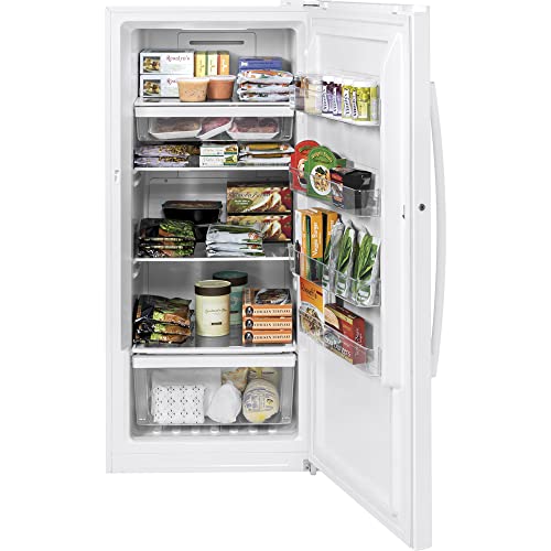 GE FUF14DLRWW Upright Freezer, Solid Black on Fridge.com