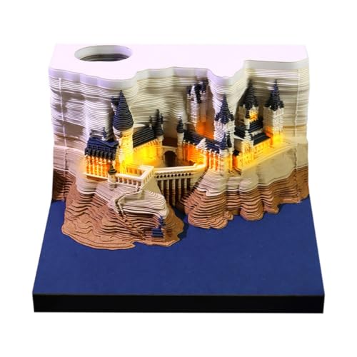 WENYUEN 多機能 手作り紙彫りアート 3D シールブック ホグワーツ城 魔法の雰囲気 紙彫りアート プレミアムギフト 記念日・プレゼント ギフト 美しいデザインでインテリアに 実用 × コレクション