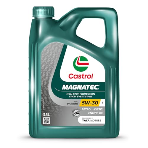 Image of Castrol MAGNATEC 5W-30 T - Engine Oil (3.5L Pack) - Recommended by Tata Motors, Full Synthetic, ACEA A5 /B5 for Petrol and Diesel Cars