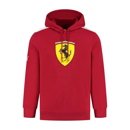 Sudadera con Capucha PUMA Ferrari de Alta Calidad con Gran Escudo Scudetto y Tejido de Felpa