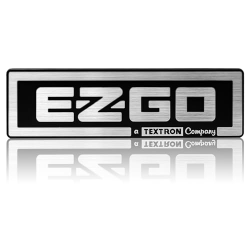 Cartclan Name Plate For Ezgo Txt 1994-2010 Gas &Amp; Electric Golf Carts 71037G01 - Silver And Black