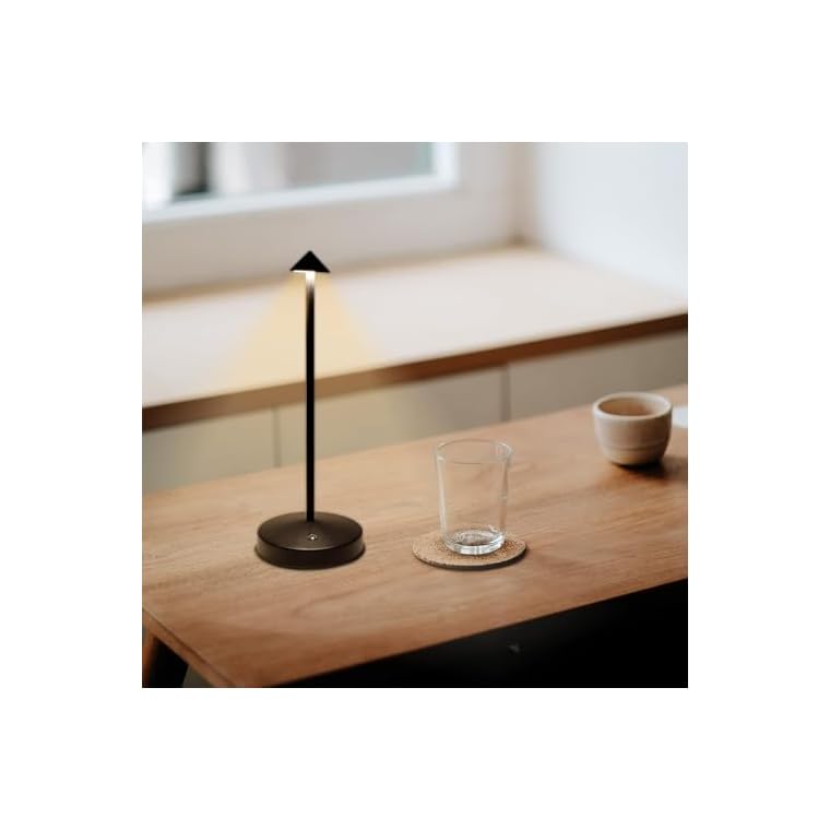 maglaw Rechargeable Cordless Table Lamp,3000mAh Battery Operated Table lamp,Portable LED Touch 2 Levels Brightness Dimmable Bar Lamp,Battery Powered Lamp for Bars,Restaurant,Living Room(2 Pack) - Image 6