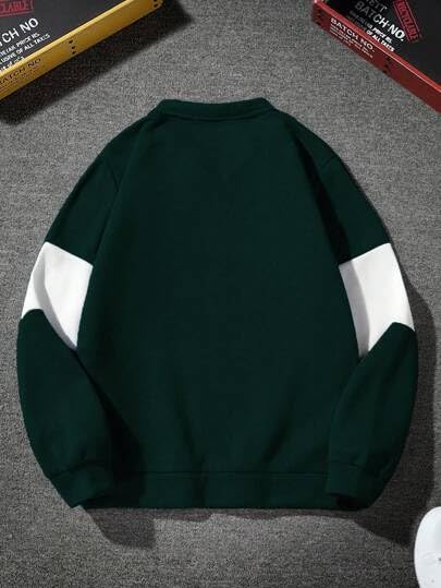 Trillion Men's Full Sleeve Printed Sweatshirt Green Olive - Image 2