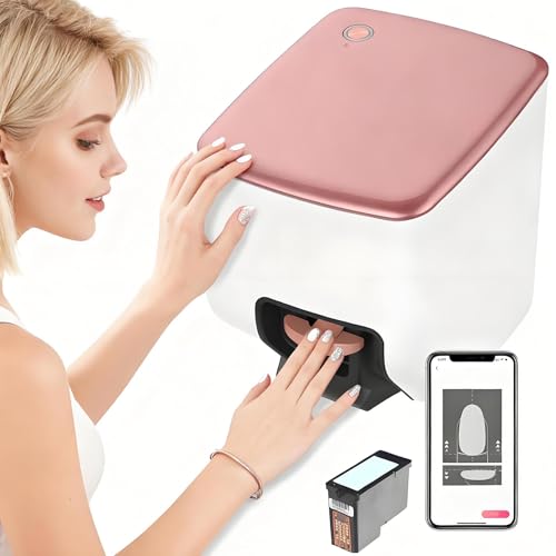 Soflightmok Nail Printer Nail Art Machine,Portable 3D Nail Painting Machine,