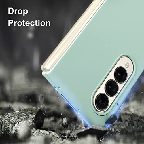 Coque silicone Samsung Z Fold 4 antichoc vert clair 5G