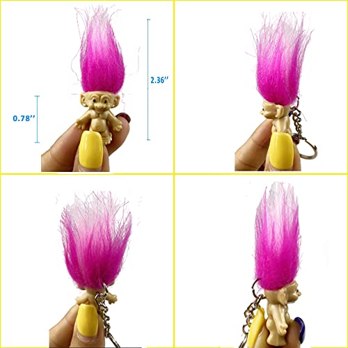 Mini muñecos troll llavero 10 piezas miniatura 4