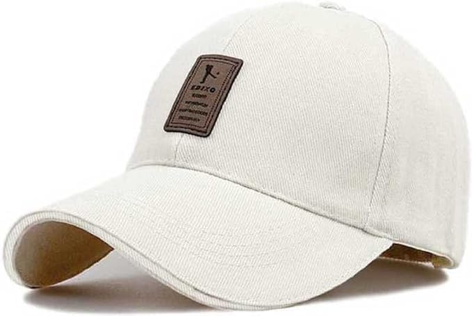 SELLORIABrand Stylish Cotton Baseball Summer Sports Gym Dance Caps for Men, Women, Kids and UV Protection Cooling 2024 White